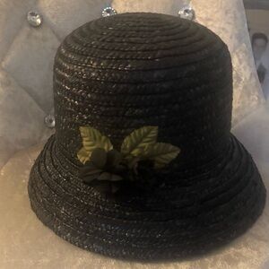 Villager Black Woven Hat